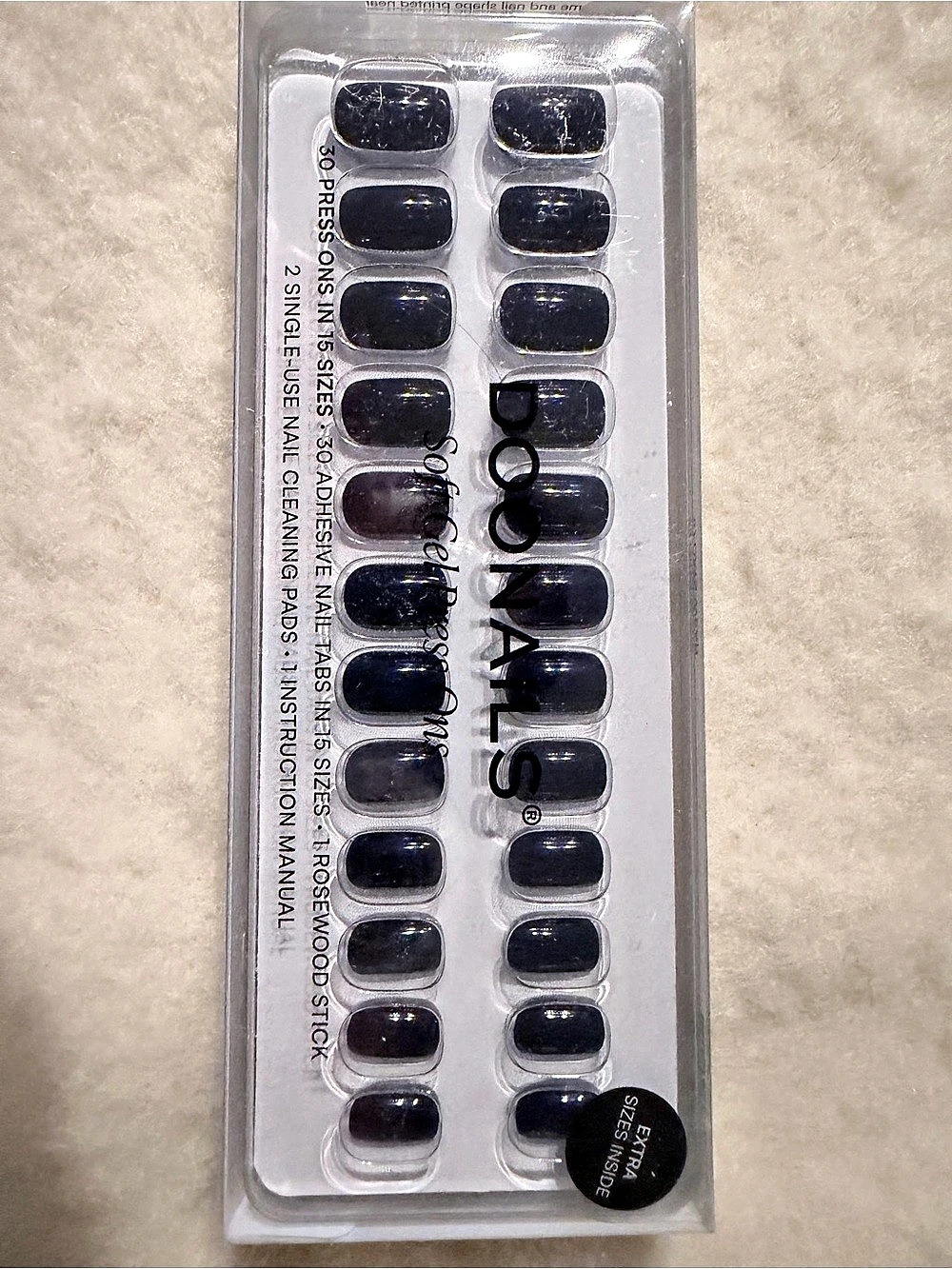 DOONAILS Ocean Extra Short Square Navy Press-On Nails – New